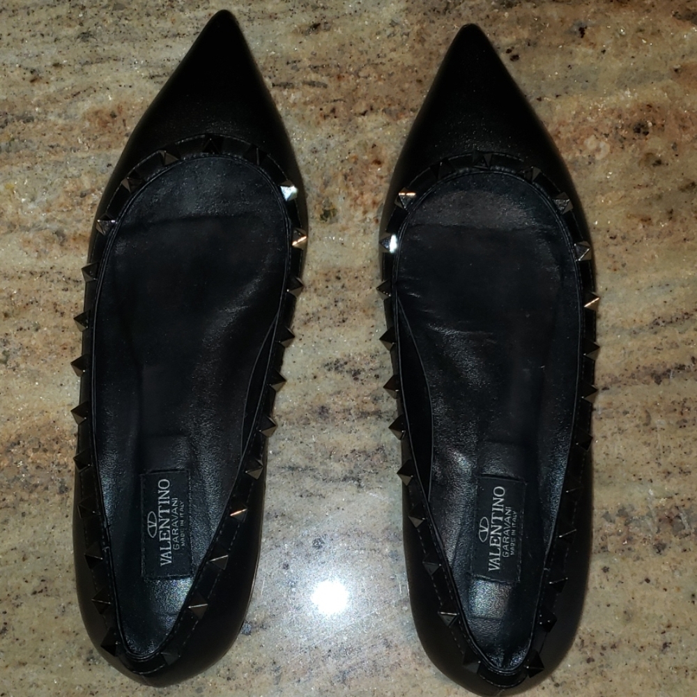 Valentino Rock Stud Ballerina Flats